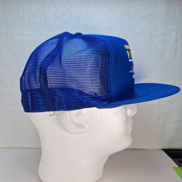 Vintage Funny Liquor Trucker Hat Cap Mesh Snapback Blue "I Drink" - Picture 5 of 8